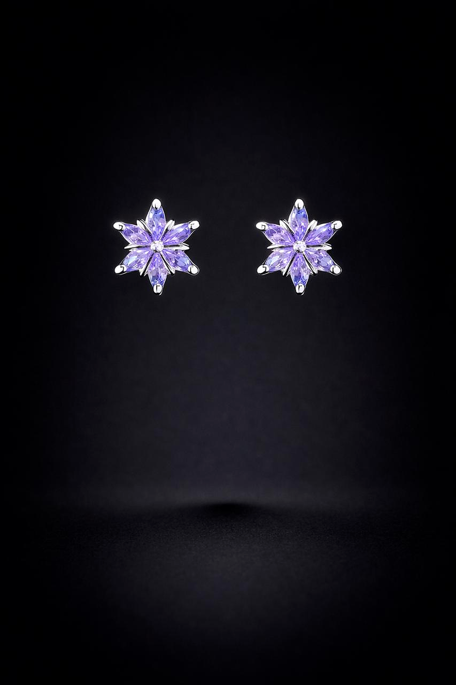 Amethyst Star Earrings – "Violet Constellation"
