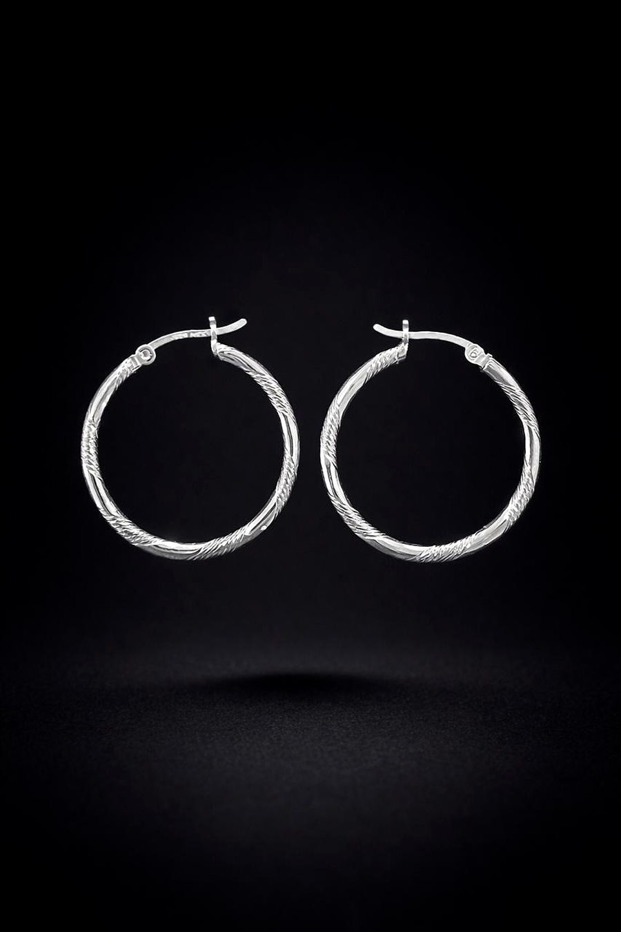 Twist Texture Hoop Earrings – "Braided Shine"