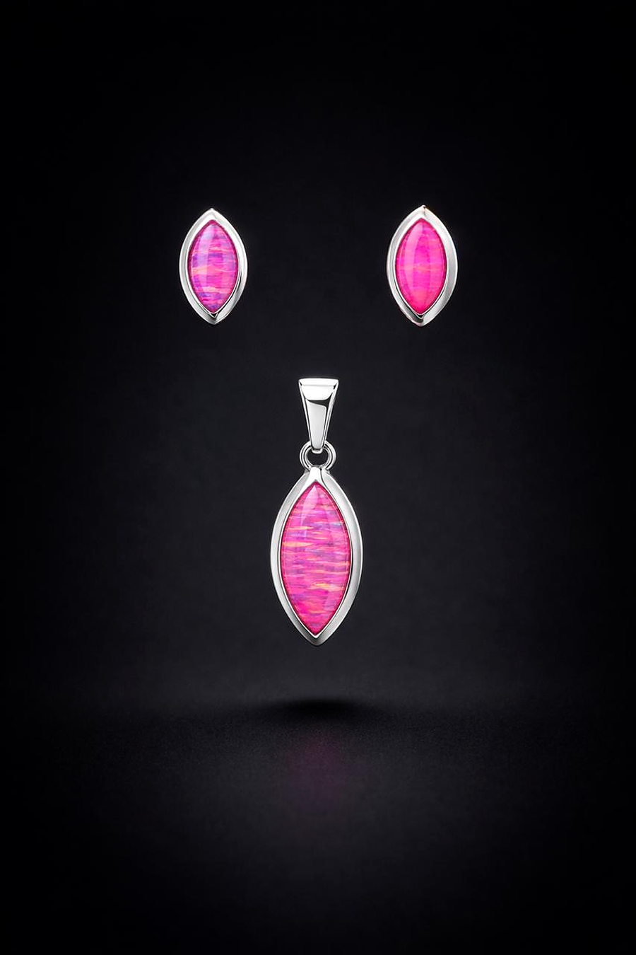 Pink Opal Marquise Set – "Marquise Sparkle"